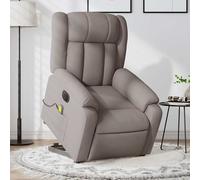 Fauteuil Inclinable de Massage Électrique Chaise Siège Salon Noir Tissu vidaXL