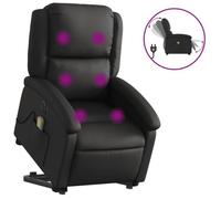 Fauteuil inclinable de massage électrique - KEENSO - 84506 - Cuir véritable - Noir - 1 place