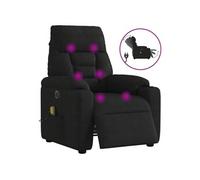 Fauteuil inclinable de massage électrique noir tissu microfibre