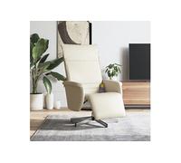 Vidaxl Fauteuil Inclinable De Massage Et Repose-Pieds Crème Similicuir Multicolore