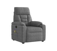 Fauteuil inclinable de massage gris foncé tissu microfibre