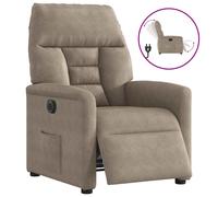 Fauteuil inclinable de massage marron tissu microfibre vidaXL
