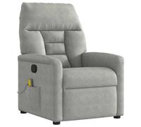 Fauteuil inclinable de massage marron tissu microfibre vidaXL