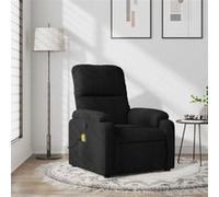 Fauteuil inclinable de massage noir tissu microfibre Noir G