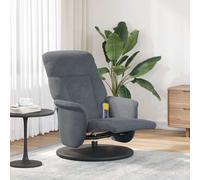 Fauteuil Inclinable de Massage Repose-pied Chaise Vert Foncé Velours vidaXL