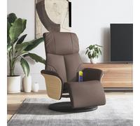 Fauteuil Inclinable de Massage Repose-pieds Chaise Marron Similicuir vidaXL