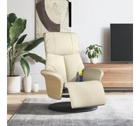 Fauteuil Inclinable de Massage Repose-pieds Chaise Siège Cappuccino vidaXL
