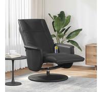 Fauteuil inclinable de Massage Repose-pieds Chaise Siège Gris Similicuir vidaXL