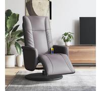 Fauteuil inclinable de Massage Repose-pieds Chaise Siège Noir Similicuir vidaXL