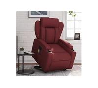 vidaXL Fauteuil inclinable de massage Rouge bordeaux Similicuir