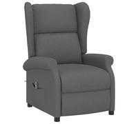Fauteuil inclinable électrique à oreilles gris foncé tissu