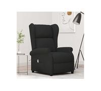 Vidaxl Fauteuil Inclinable Électrique À Oreilles Noir Tissu Noir