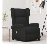 Vidaxl Fauteuil Inclinable Électrique À Oreilles Noir Tissu Noir