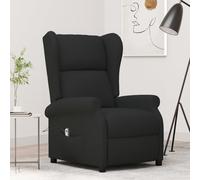 Vidaxl Fauteuil Inclinable Électrique À Oreilles Noir Tissu Noir