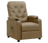 Fauteuil inclinable électrique Cappuccino Similicuir,Fauteuils,27.9KG-3098865