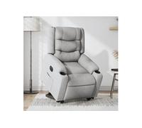 vidaXL Fauteuil inclinable électrique 3206579 – Dossier et repose-pied réglables – Tissu gris clair
