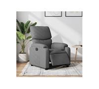 vidaXL Fauteuil inclinable électrique Gris foncé Tissu