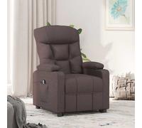 Fauteuil Inclinable Électrique Chaise de Relaxation Releveur Marron Tissu vidaXL