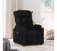 Vidaxl Fauteuil Inclinable Électrique Noir Tissu Noir