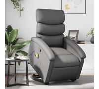 Vidaxl Fauteuil Inclinable Gris Similicuir Gris