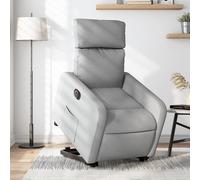 Fauteuil Inclinable Électrique Chaise Siège Salon Marron Foncé Tissu vidaXL