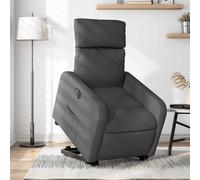 Fauteuil Inclinable Électrique Chaise Siège Salon Marron Foncé Tissu vidaXL