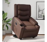 Fauteuil Inclinable Électrique Chaise Siège Salon Marron Similicuir vidaXL