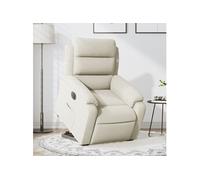 Fauteuil inclinable électrique crème velours