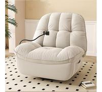 Fauteuil inclinable électrique - Fauteuil à bascule manuel confortable pour salon et chambre d'enfant avec rangement, surface en cuir - Sièges de cinéma maison