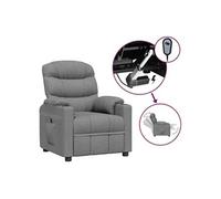Fauteuil inclinable électrique Gris clair Tissu