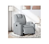 vidaXL Fauteuil inclinable électrique – dossier et repose-pied réglables – tissu gris clair
