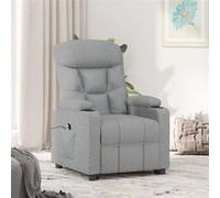 Vidaxl Fauteuil Inclinable Électrique Gris Clair Tissu Gris