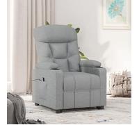 vidaXL Fauteuil inclinable électrique Chaise de relaxation Tissu Gris clair