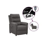 Fauteuil inclinable électrique Gris foncé Tissu
