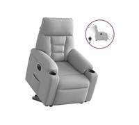 Fauteuil inclinable électrique gris nuage tissu Gris G
