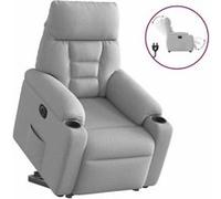 vidaXL Fauteuil relax avec releveur électrique Gris nuage Tissu
