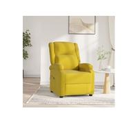 vidaXL Fauteuil inclinable électrique Jaune Velours