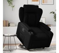Fauteuil Inclinable Electrique Lift pour Personnes Agées, Fauteuil Relax Massage avec Fonction Levage Motorisé, Siège Inclinable Similicuir Noir Confortable pour Salon Chambre, Capacité 110kg
