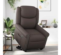 vidaXL stoel électrique réglable similicuir brillant marron Marron G