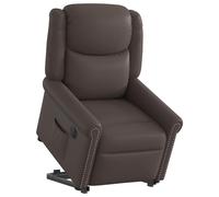 Fauteuil inclinable électrique marron brillant similicuir vidaXL