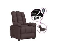 Fauteuil inclinable électrique Marron foncé Tissu