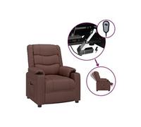 vidaXL Fauteuil inclinable ¿¿lectrique Marron Similicuir