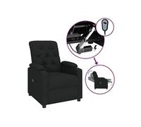 vidaXL Fauteuil Inclinable Électrique, Fauteuil de Relaxation avec Dossier et Repose-Pied, Fauteuil Releveur, Siège de Salle de Séjour Salon Intérieur, Moderne, Noir Tissu