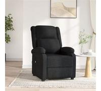 Fauteuil Inclinable Electrique Fauteuil de Relaxation Salon Noir Tissu vidaXL