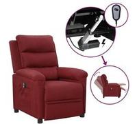 Vidaxl Fauteuil Inclinable Électrique Rouge Bordeaux Tissu Rouge