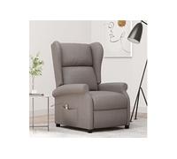 vidaXL Fauteuil inclinable électrique Taupe Tissu