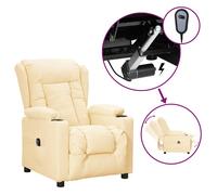 Vidaxl Fauteuil Inclinable Électrique Crème Similicuir
