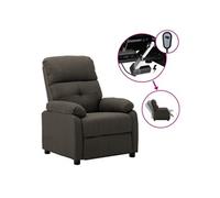 Vidaxl Fauteuil Inclinable Électrique Taupe Tissu Gris