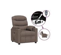 Fauteuil inclinable électrique Taupe Tissu