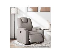 vidaXL Fauteuil inclinable électrique Taupe en tissu